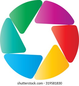 camera shutter icons on white background
