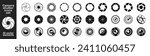 Camera shutter icons set. Camera lens diaphragm. Set photo camera lens diaphragm