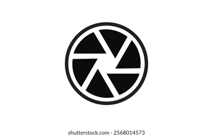 Camera shutter icons set Photography aperture symbol Photo camera diaphragm illustration vector.