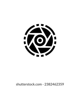 Camera shutter isolated icon on white background.