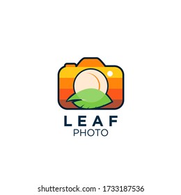 Camera Shutter Leaf Design Vector Icon. Nature Photography, nature, photograph, camera, leaf, vector logo template