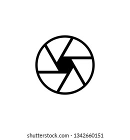 Camera shutter, lenses icons vector