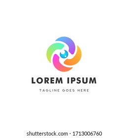 Camera Shutter Logo Icon Vector Template Design