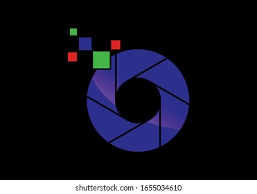 Camera Shutter logo Template Vector Symbol Design, Photography Logo 