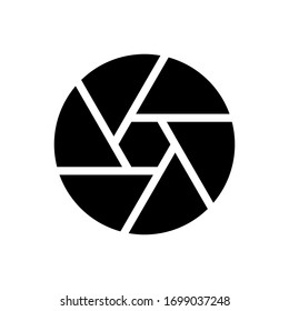 Camera shutter outline icon isolated. Symbol, logo illustration for mobile concept and web design.