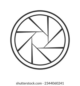 Vector de contorno de obturador de cámara, contorno fotográfico, icono de obturador de cámara, vector de obturación de cámara, icono fotográfico, fotografía mundial, Día Mundial de la Fotografía