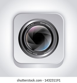 camera shutter over gray background vector illustration