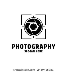 camera shutter photgraphy vector logo design concept idea
