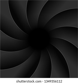 Camera shutter photography background aperture. Focus vector black lens zoom digital design.