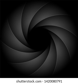 Camera shutter photography background aperture. Focus vector black lens zoom digital design.