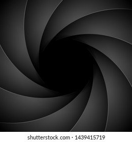 Camera Shutter Photography Background Aperture. Focus Vector Black Lens Zoom Digital Design.