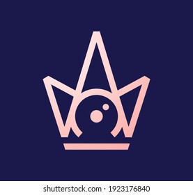 camera shutter photography with royal crown logo icon vector inspiration