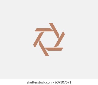 Camera Shutter Round Vector Logo.