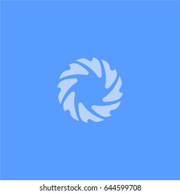 Camera shutter round vector logo.