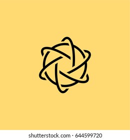 Camera shutter round vector logo