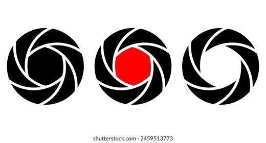 Camera Shutter Symbol icon vector.
