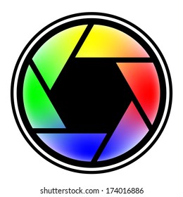 camera shutter symbols vector illustration