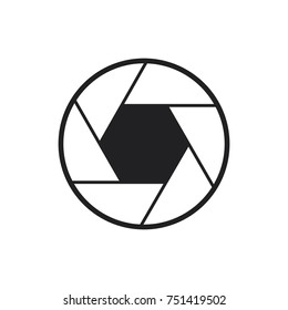 camera shutter vector logo template