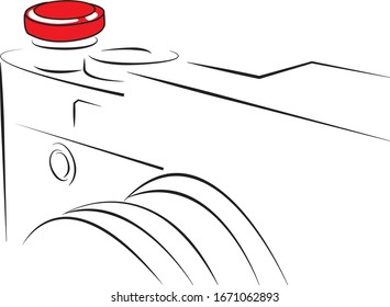 camera shutter vintage analog lines