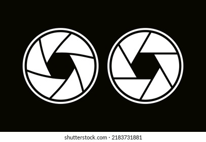 Camera shutters. Vector illustration. Creative occupation, creativity, take photo, photoshoot, photographer, hobby, picture, image. Art concept. Vector line icon for Business and Advertising.