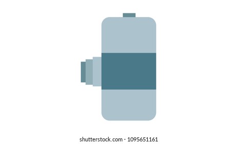 Camera side insolated vector illustration
