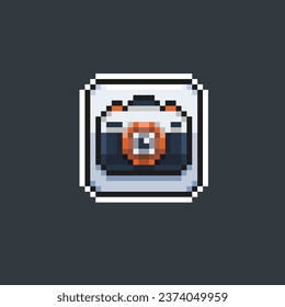camera sign in pixel art style