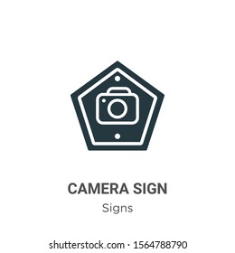 Camera sign vector icon on white background. Flat vector camera sign icon symbol sign from modern signs collection for mobile concept and web apps design.