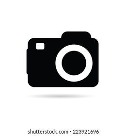 camera sign vector illustration on a white background