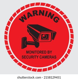 Kamerazeichen, Warning SECURITY CAMERA - CCTV IN OPERATION SIGN, WARNSIGN, 24HR VIDEOÜBERWACHUNG, ÜBERWACHT VON SECURITY CAMERAS SIGN VEKTORGRAFITION