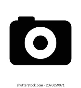 Silhouettensymbol der Kamera. Vektorsymbole im Zusammenhang mit der Fotografie.