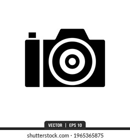Camera Silhouette icon vector, illustration logo template in trendy style. Suitable for many purposes.