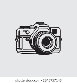 Camera Silhouette Logo Icon Design