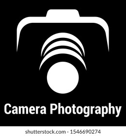 camera silhouette logo. photography equipment. vector illustration