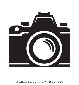 Camera Silhouette vector art illustration
