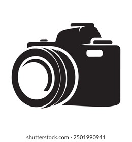 Camera Silhouette vector art illustration