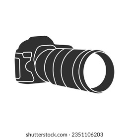 Vector de silueta de cámara, silueta fotográfica, icono de cámara, vector de cámara, icono fotográfico, Día Mundial de la Fotografía, logotipo de fotógrafo, vector de fotógrafo