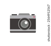 Camera simple flat vector design isolated on a white background