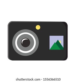 camera simple illustraton clip art vector 