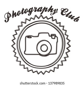 camera single lens hand drawn label