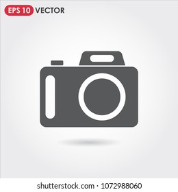 camera single vector icon on light background