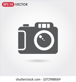camera single vector icon on light background