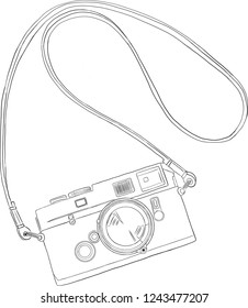 Camera sketch clipart vector photograph