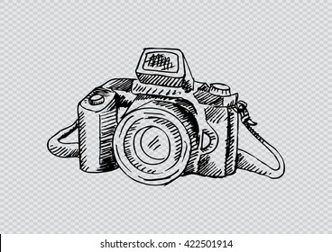 Camera with sketchy style.