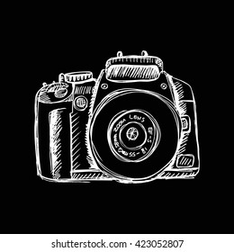 手描きの古いスタイルのビンテージカメラ レトロなカメライラストとポスター のベクター画像素材 ロイヤリティフリー Shutterstock