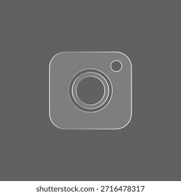Camera Social Media Icon Line Style