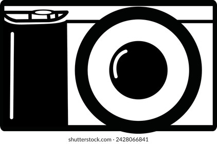 Camera Sony Mirorrless line icon vector design template ilustration with editable stroke