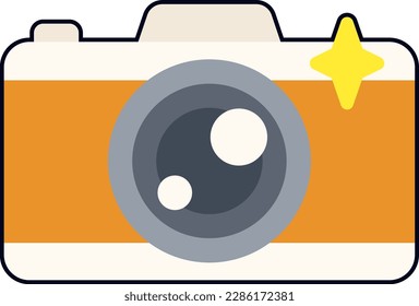 Cámara Sparkle Travel Trip Plan Take Photo Flat Black Sticker