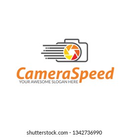 Camera Speed Logo Design Template