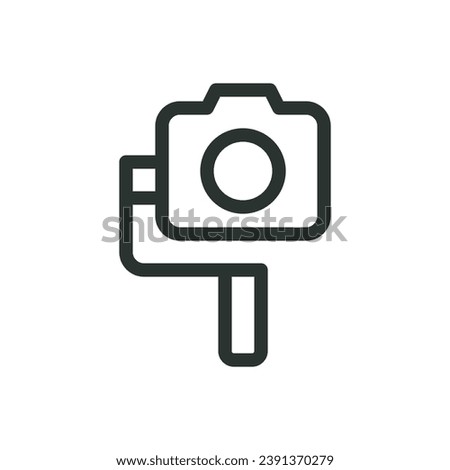 Camera stabilizer isolated icon, gimbal vector icon with editable stroke