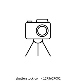 camera stand. Element of photography icon for mobile concept and web apps. Thin line camera stand can be used for web and mobile on white background